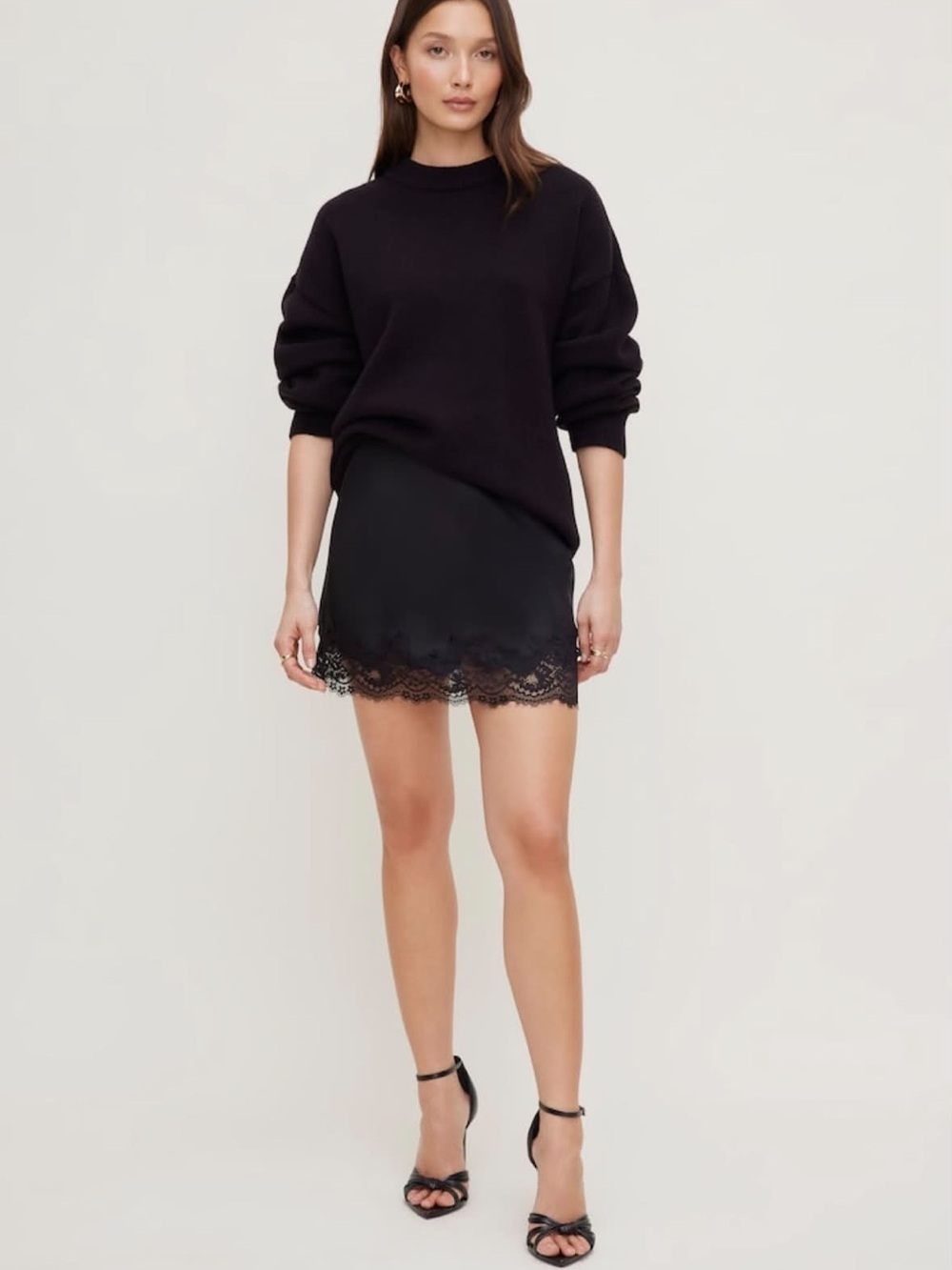 Dynamite Alli Lace Skirt Black NWT
